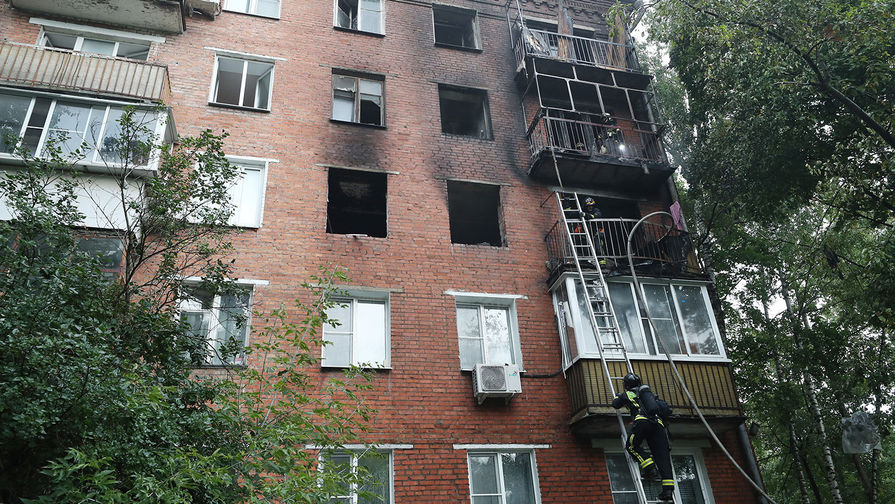 Жилой дом на&nbsp;улице Кубинка, где произошел взрыв газа, 26 августа 2020 года
