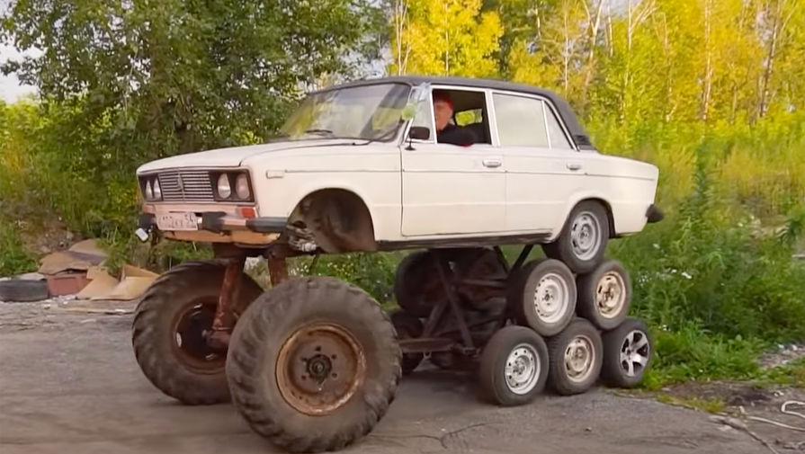 В России построили четырнадцатиколесный автомобиль