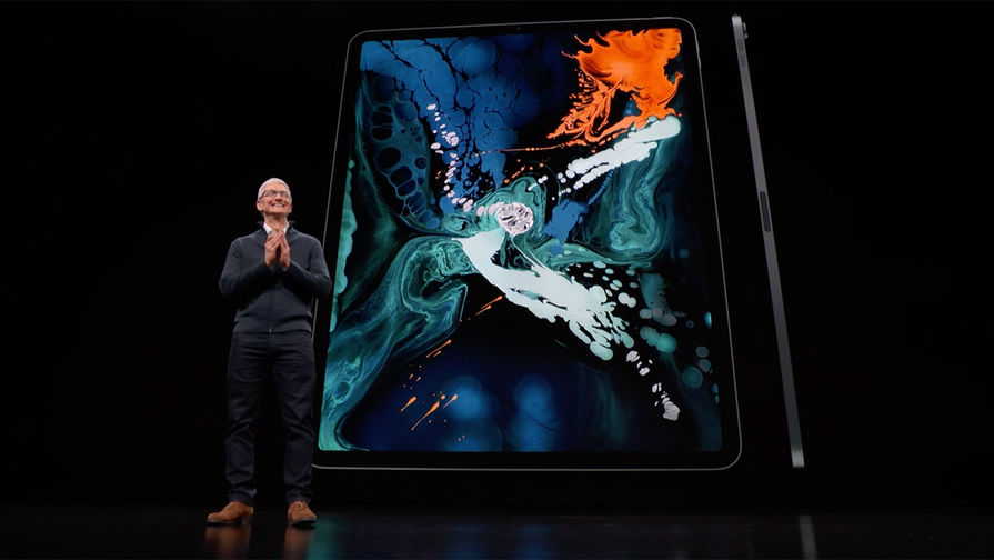 Новый iPad Pro во время презентации Apple в&nbsp;Бруклине, Нью-Йорк, 30 октября 2018 года