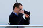 Премьер-министр РФ Дмитрий Медведев на Гран-при России «Формулы-1» на территории гоночного комплекса «Сочи Автодром»