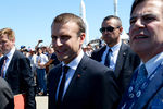 Президент Франции Эммануэль Макрон на Международном авиасалоне «Ле-Бурже – 2017» во Франции