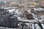 Недостроенная телебашня высотой 210 метров в центре Екатеринбурга, 21 марта 2018 года