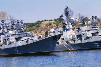 Российские военные корабли в Черном море