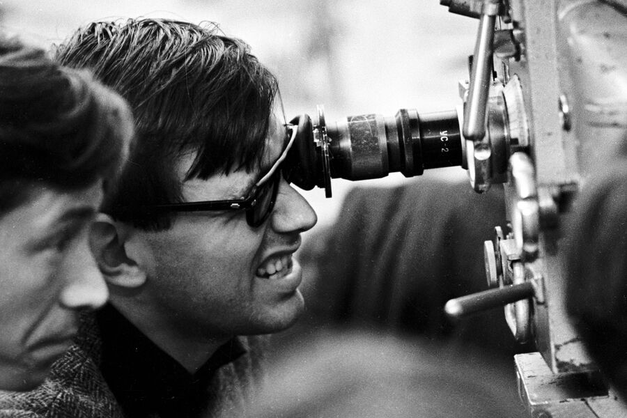 Кинорежиссер Андрей Михалков-Кончаловский во время съемок, 1967&nbsp;год