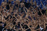 «Лацио» — «Марибор» - 1:0.
Гостевой сектор на «Олимпико»