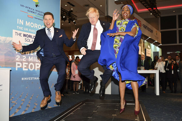 Премьер-министр Великобритании Борис Джонсон во время Инвестиционного саммита Великобритании и Африки в&nbsp;Лондоне, 2020&nbsp;год