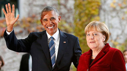 Барак Обама перед ужином с Меркель назвал Россию сверхдержавой