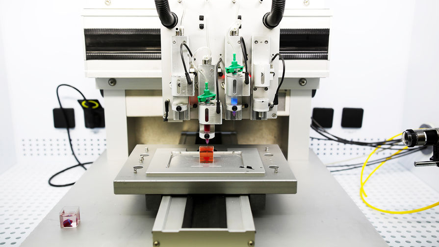 Процесс печати сердца на&nbsp;3D-принтере, 15 апреля 2019 года