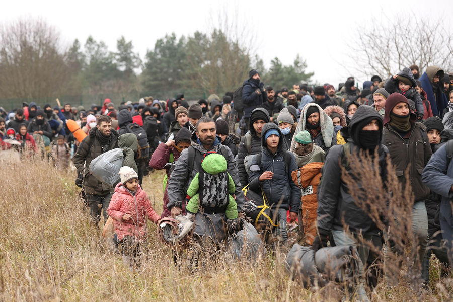 Ситуация на пропускном пункте «Брузги» на границе Белоруссии и Польши, 15 ноября 2021 года