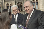 Председатель Совета Министров РФ Виктор Черномырдин и премьер-министр Венгрии Петер Борош во время официального визита В.Черномырдина в Венгрию