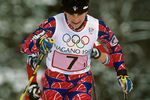 Елена Вяльбе — победительница в эстафетной гонке 4х5 км на XVIII зимних Олимпийских играх, 1998 год 
