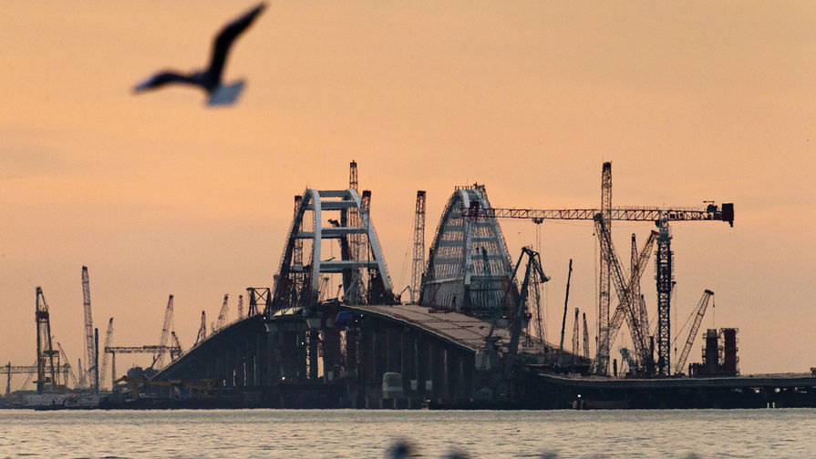 Строительство Крымского моста через&nbsp;Керченский пролив, декабрь 2017 года