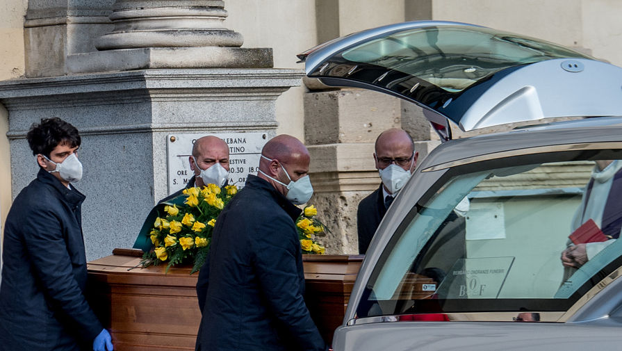 Похороны в Нембро, 7 марта 2020 года