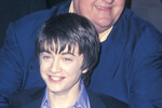 Дэниел Рэдклифф и Робби Колтрейн во время премьеры фильма «Гарри Поттер и Тайная комната» в Нью-Йорке, 2002 год