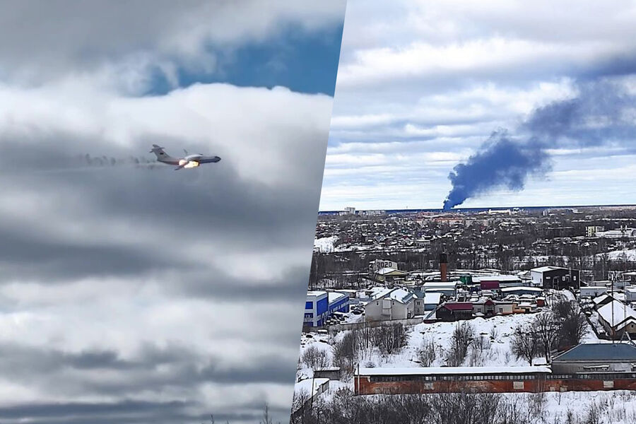 Военно-транспортный самолет Ил-76 терпит крушение при взлете с аэродрома в Ивановской области, 12 марта 2024 года