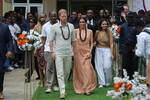Принц Гарри и Меган Маркл во время визита в Нигерию, 10 мая 2024 года