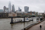 Вид на реку Темзу в Лондоне, 21 декабря 2020 года