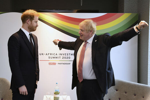 Принц Гарри и премьер-министр Великобритании Борис Джонсон, 2020&nbsp;год