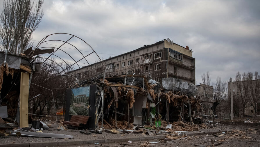 РИА Новости показало последствия боев в Артемовске с высоты птичьего полета