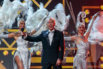 Телеведущий Юрий Николаев на концерте «Звездный юбилей Юрия Николаева», посвященном его 70-летию, в концертном зале «Крокус Сити Холл», 2018 год