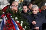 Поминки по лидеру ЛДПР Владимиру Жириновскому на Новодевичьем кладбище в Москве, 14 апреля 2022 года