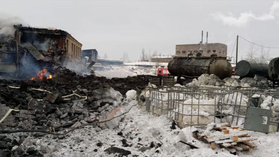 Последствия взрыва на&nbsp;заводе «Полипласт» в&nbsp;Ленинградской области, 16 января 2019 года