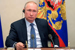 Президент России Владимир Путин во время виртуального саммита G20, 26 марта 2020 года