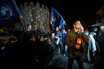 Сторонники кандидата от партии «Грузинская мечта» Георгия Маргвелашвили празднуют победу в Тбилиси.