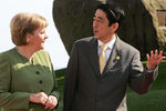 Федеральный канцлер Германии Ангела Меркель и премьер-министр Японии Синдзо Абэ, 2007 год