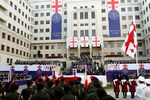 Церемония инаугурации президента Грузии прошла во внутреннем дворе парламента.