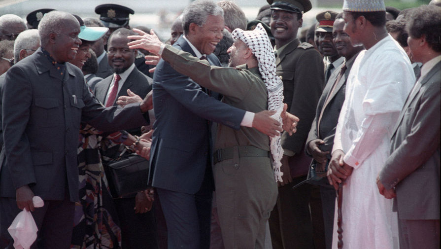Нельсон Мандела и Ясир Арафат, 1990&nbsp;год