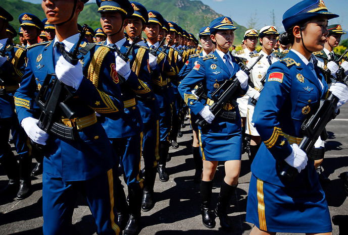 Репетиция парада в&nbsp;честь 70-летия окончания Второй мировой войны на&nbsp;военной базе в&nbsp;Пекине