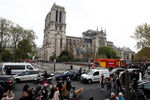 Последствия пожара в соборе Нотр-Дам-де-Пари в Париже, 16 апреля 2019 года