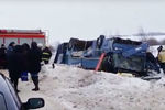 Последствия ДТП с участие автобуса с детьми в Калужской области, 3 февраля 2019 года