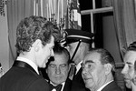 Леонид Брежнев беседует с Ваном Клиберном во время визита в США. 1973 год