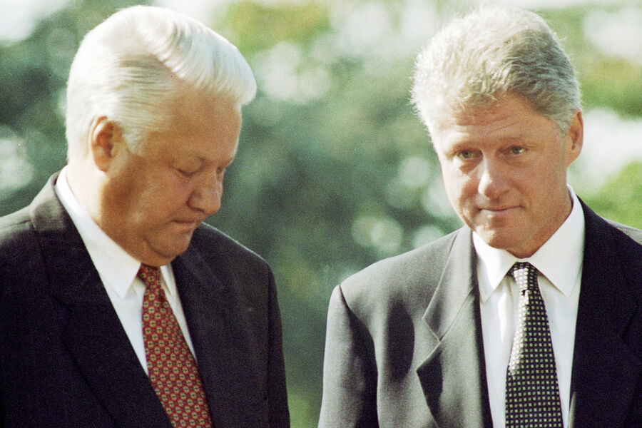 1994 год. Президент России Борис Николаевич Ельцин и президент США Билл Клинтон
