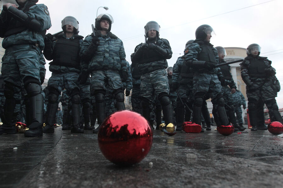 Акция в&nbsp;память об убитом фанате &laquo;Спартака&raquo; Егоре Свиридове на&nbsp;Манежной площади, 11&nbsp;декабря 2010&nbsp;года