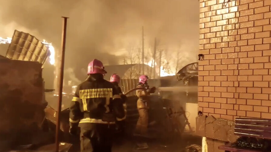 Природный пожар перекинулся на жилые дома в селе Успенка под Тюменью 