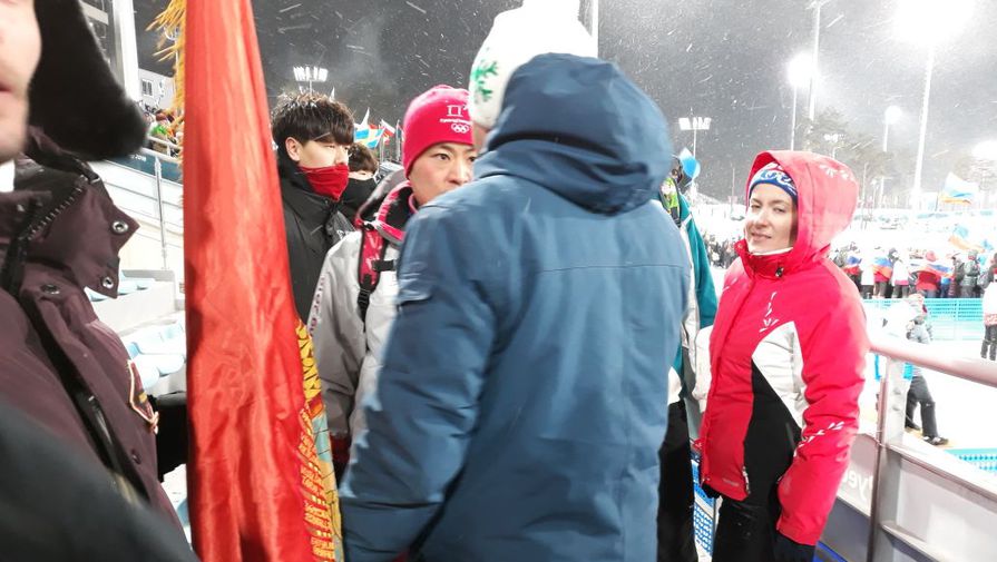 У российского болельщика на Олимпиаде-2018 отобрали флаг с Лениным