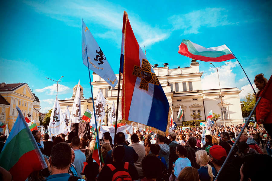 Акция сторонников партии «Возрождение» в Софии, Болгария, 11 мая 2022 года