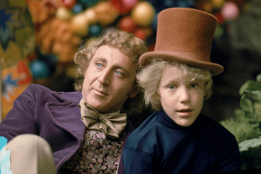 Джин Уайлдер и Питер Острум (справа) в кадре из фильма «Вилли Вонка и шоколадная фабрика» (1971)