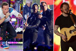 Крис Мартин (Coldplay), Боно (U2) и Эд Ширан
