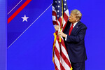 Кандидат в президенты от республиканской партии и экс-президент США Дональд Трамп на конференции CPAC в Нэшнл Харбор, США, 24 февраля 2024 года