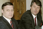 Министр финансов России Михаил Касьянов и премьер-министр Украины Виктор Ющенко в Киеве, 2000 год