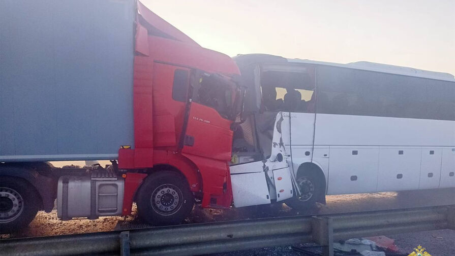 В Рязанской области после столкновения автобуса и грузовика пострадали 13 человек