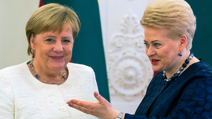 Ангела Меркель и Даля Грибаускайте во время встречи, 14 сентября 2018 года