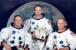 Нил Армстронг, Майкл Коллинз и Базз Олдрин, 1969 год 