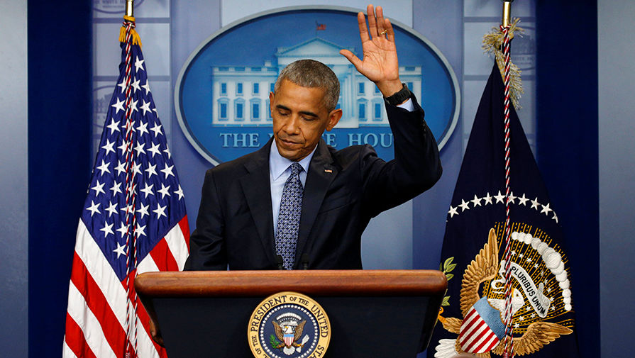 Барак Обама на своей последней пресс-конференции в качестве президента Соединенных Штатов в Белом доме, 18 января 2017 года