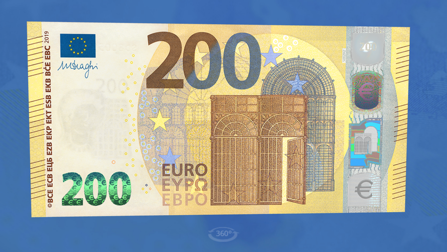 Новые банкнота в&nbsp;размере €200