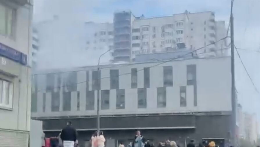 В офисном здании на юго-западе Москвы произошел пожар